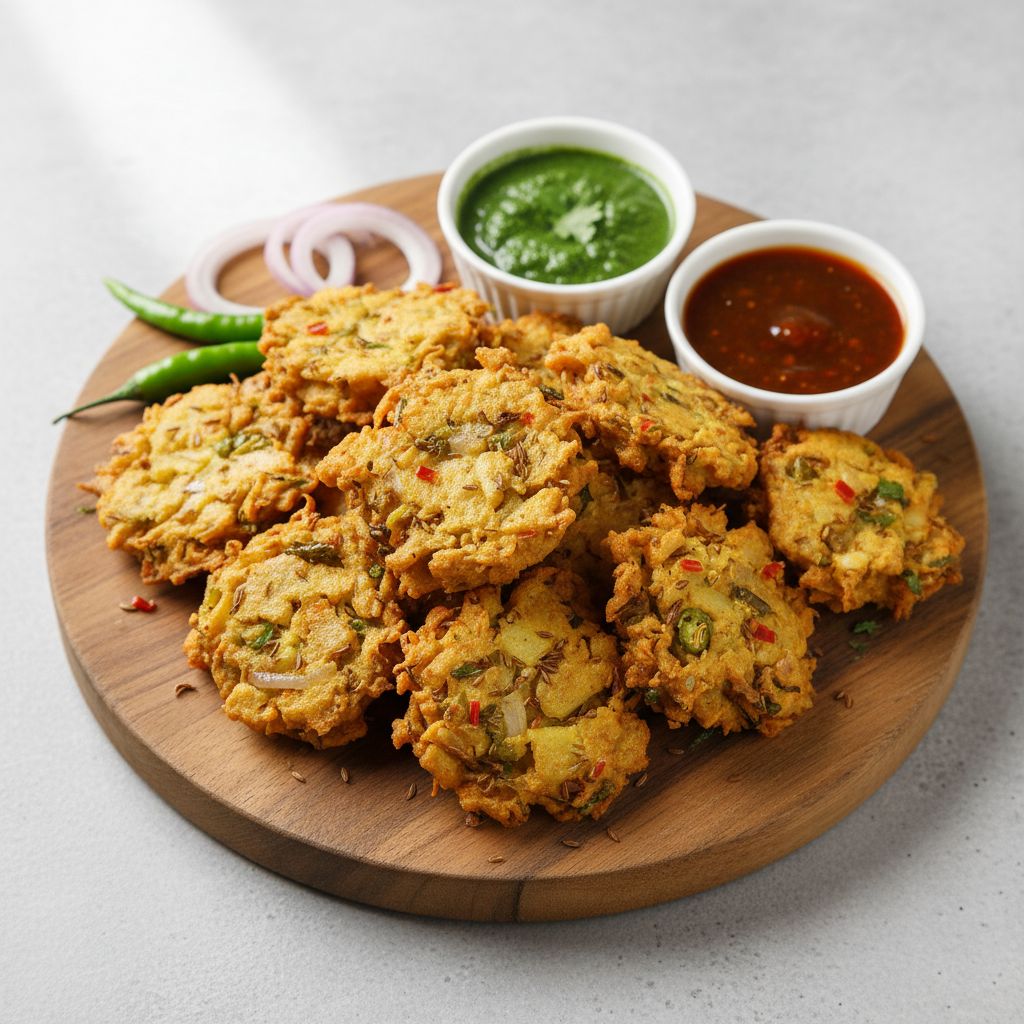 Pakora (Indian Vegetable Fritters) — recipe cover