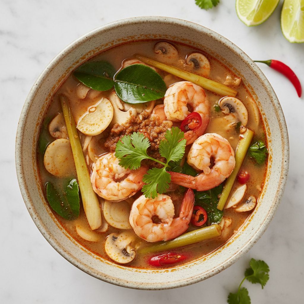 Tom Yum Goong (Spicy Thai Shrimp Soup) — recipe cover