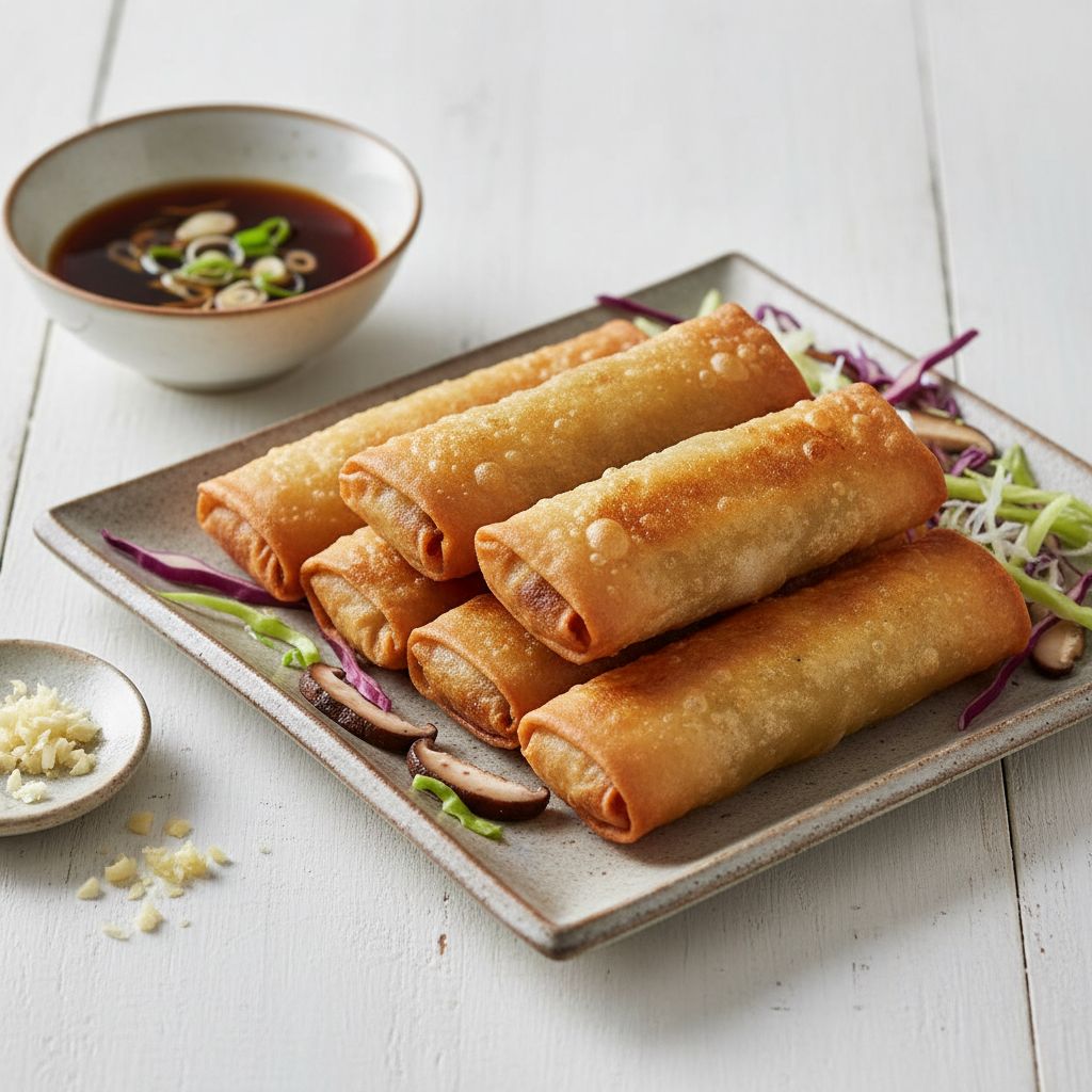 Crispy East Asian Spring Rolls (Harumaki) — recipe cover