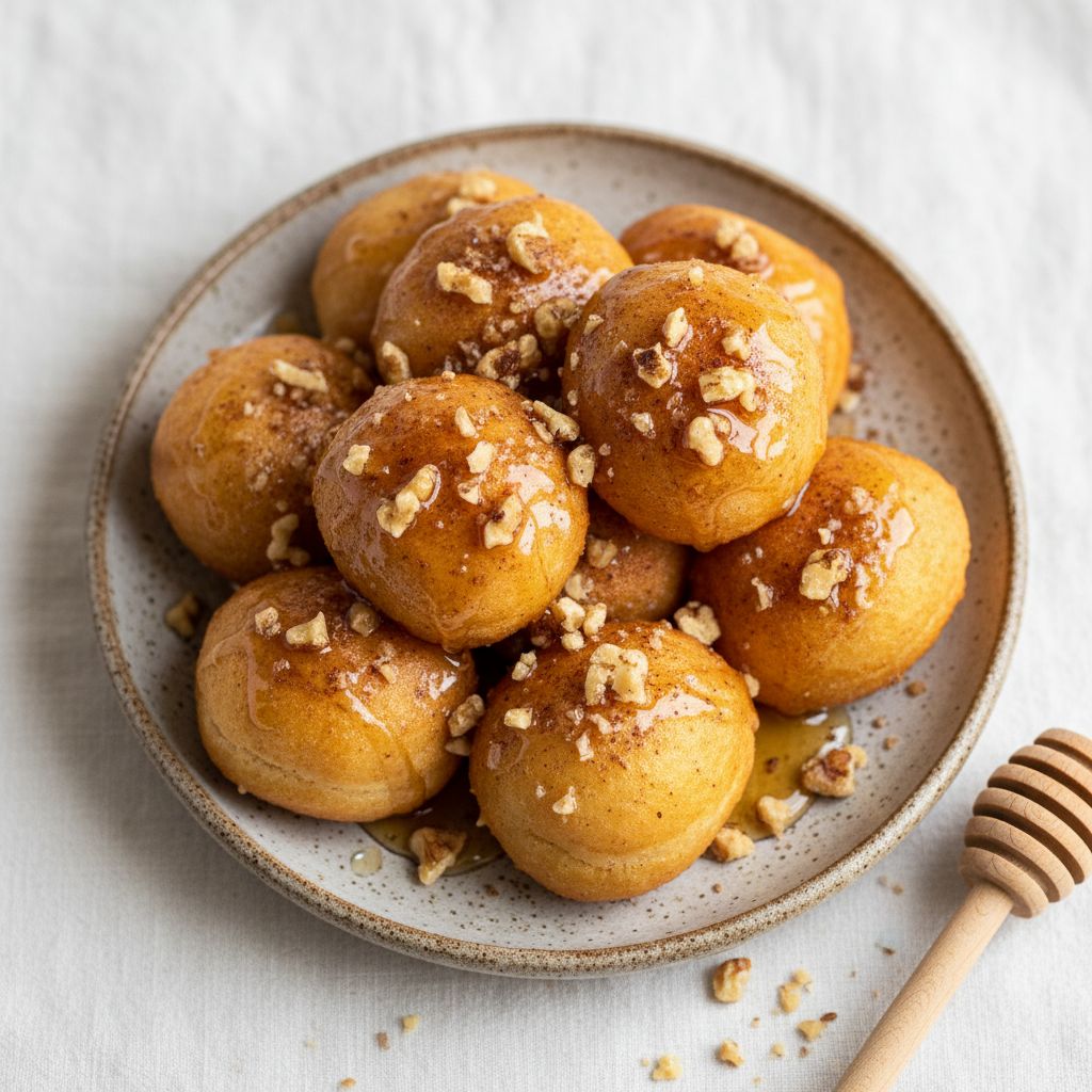 Loukoumades (Greek Honey Puffs) — recipe cover