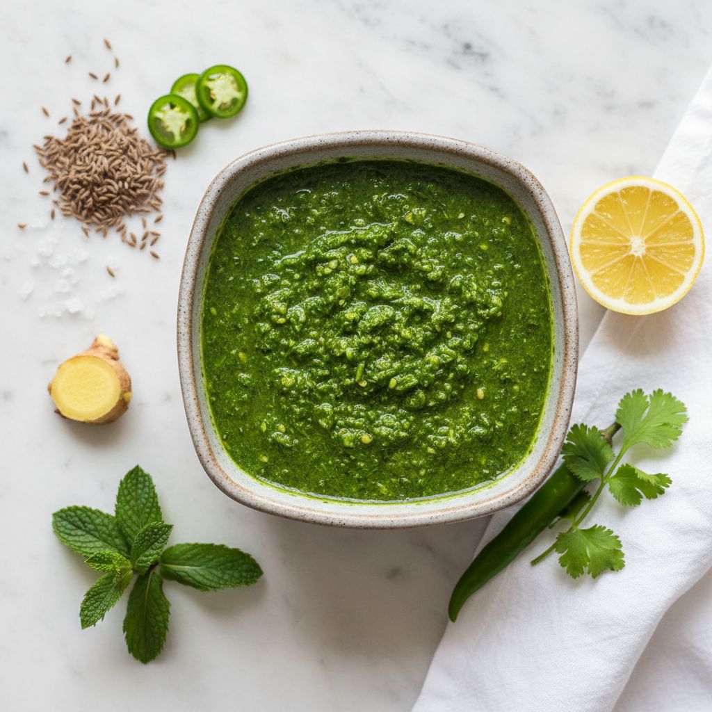 Mint Chutney (Pudina Chutney) — recipe cover