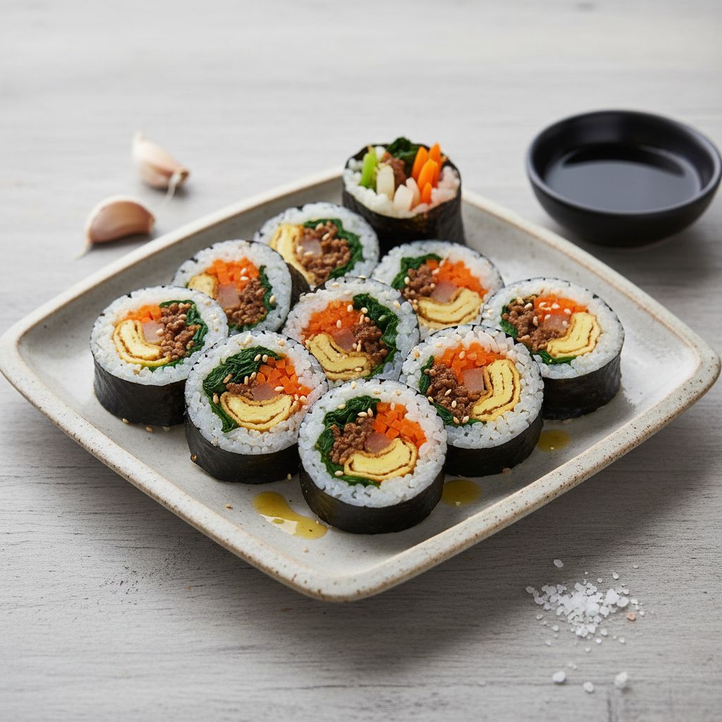 Gimbap (Korean Seaweed Rice Rolls) — recipe cover