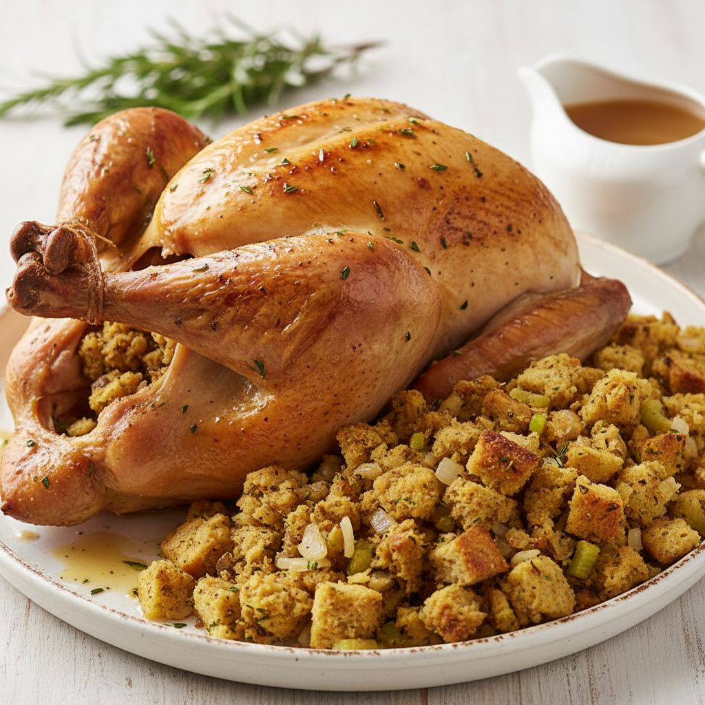 Roast Turkey with Stuffing — recipe cover