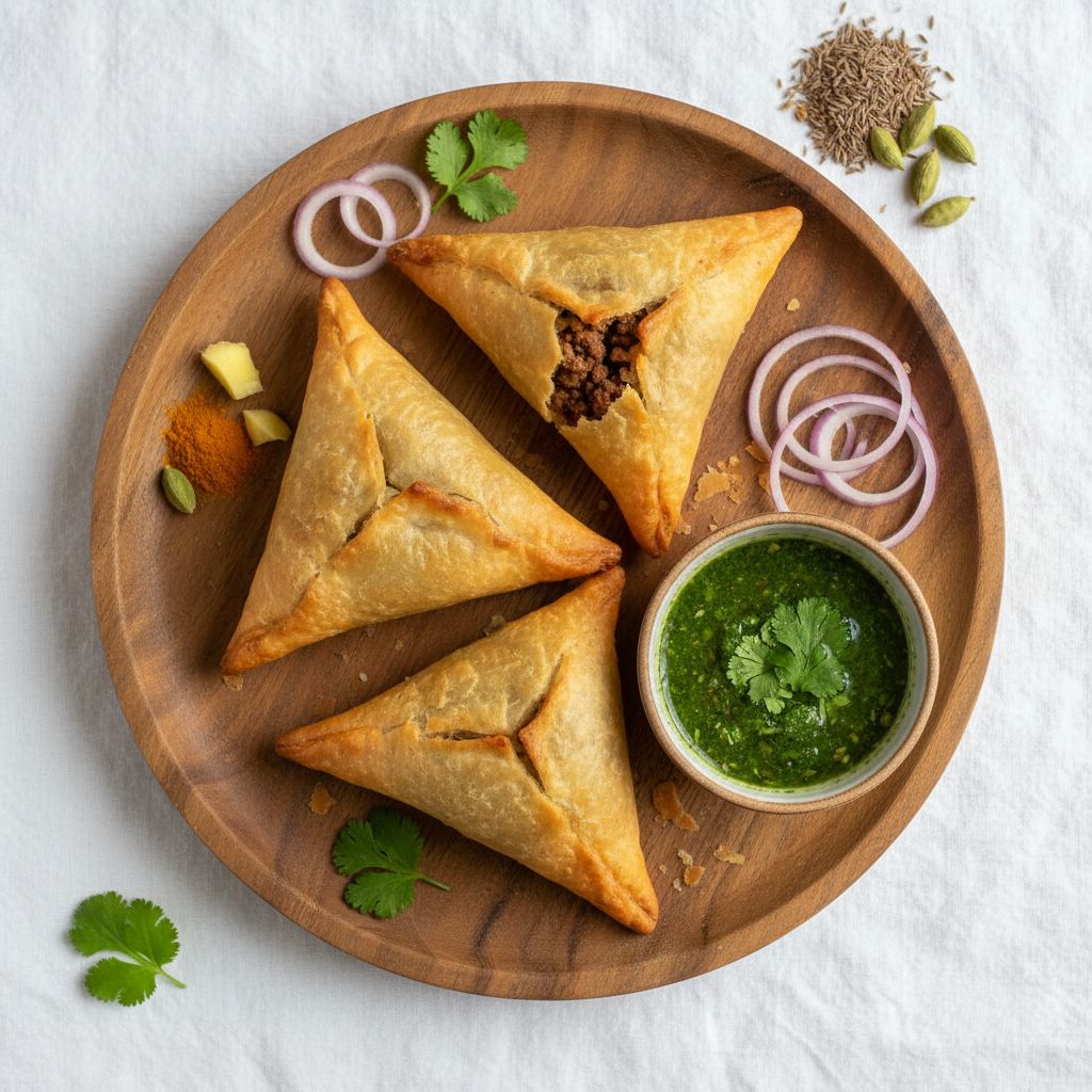 African Beef Sambusas — recipe cover