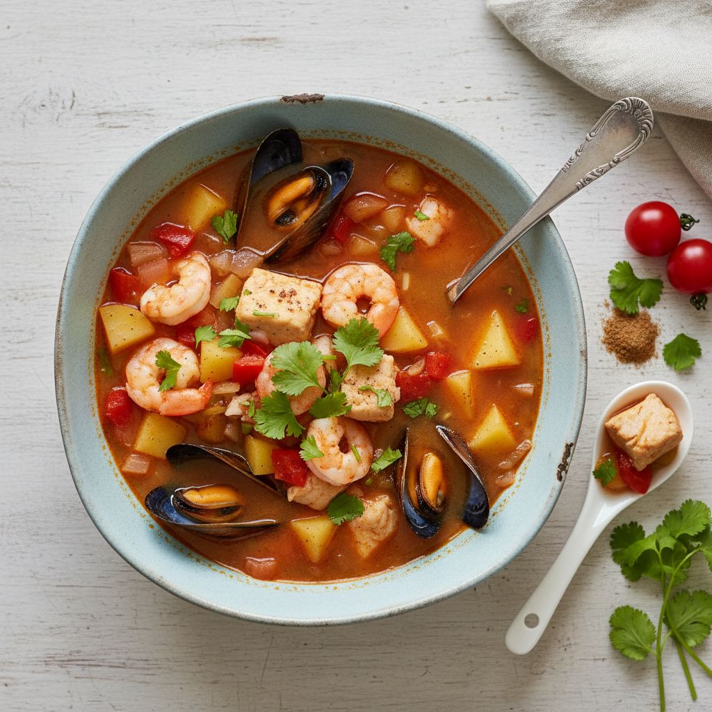Latin American Seafood Soup (Sopa de Mariscos) — recipe cover