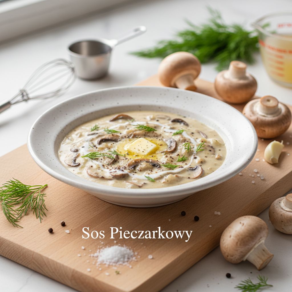 Creamy Mushroom Sauce (Sos Pieczarkowy) — recipe cover