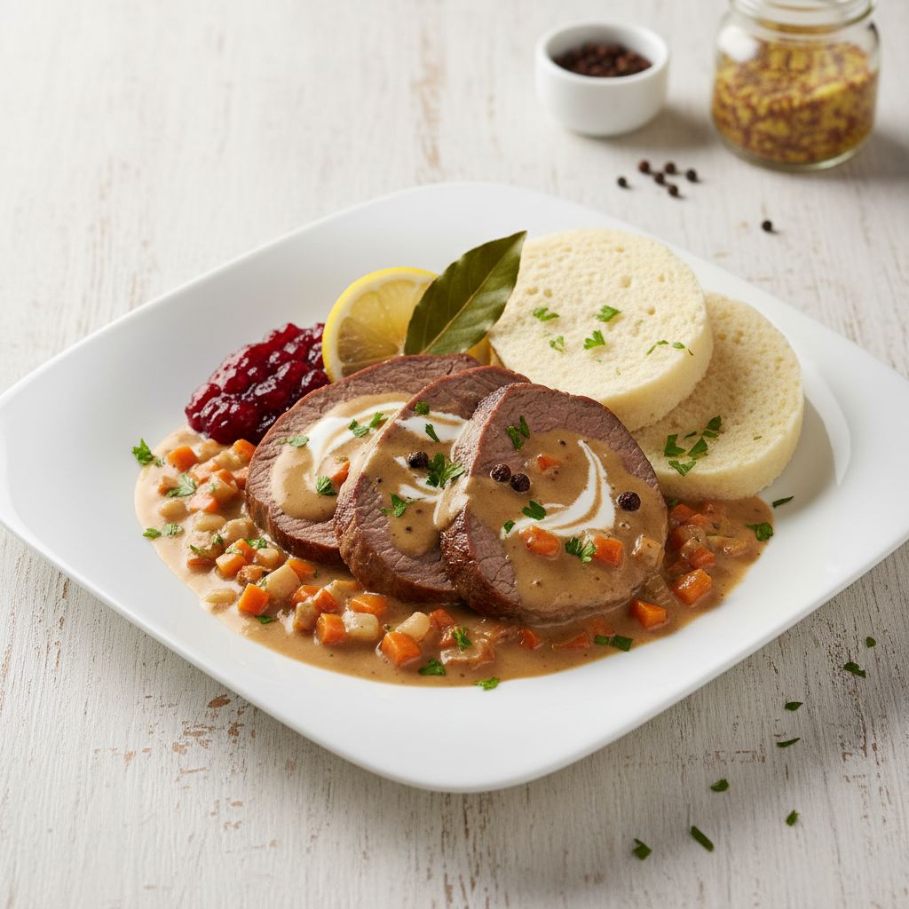 Svíčková na smetaně (Beef Sirloin in Cream Sauce) — recipe cover