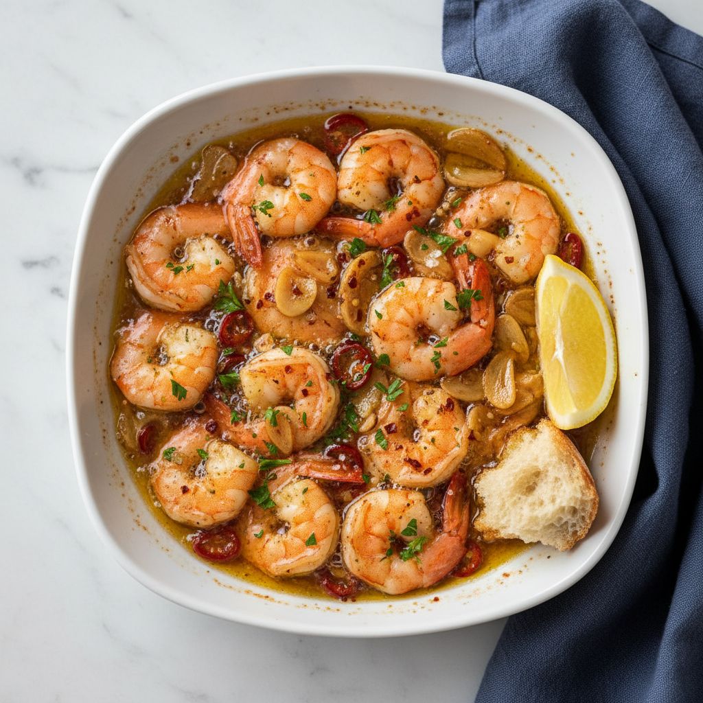 Classic Spanish Tapas (Gambas al Ajillo)