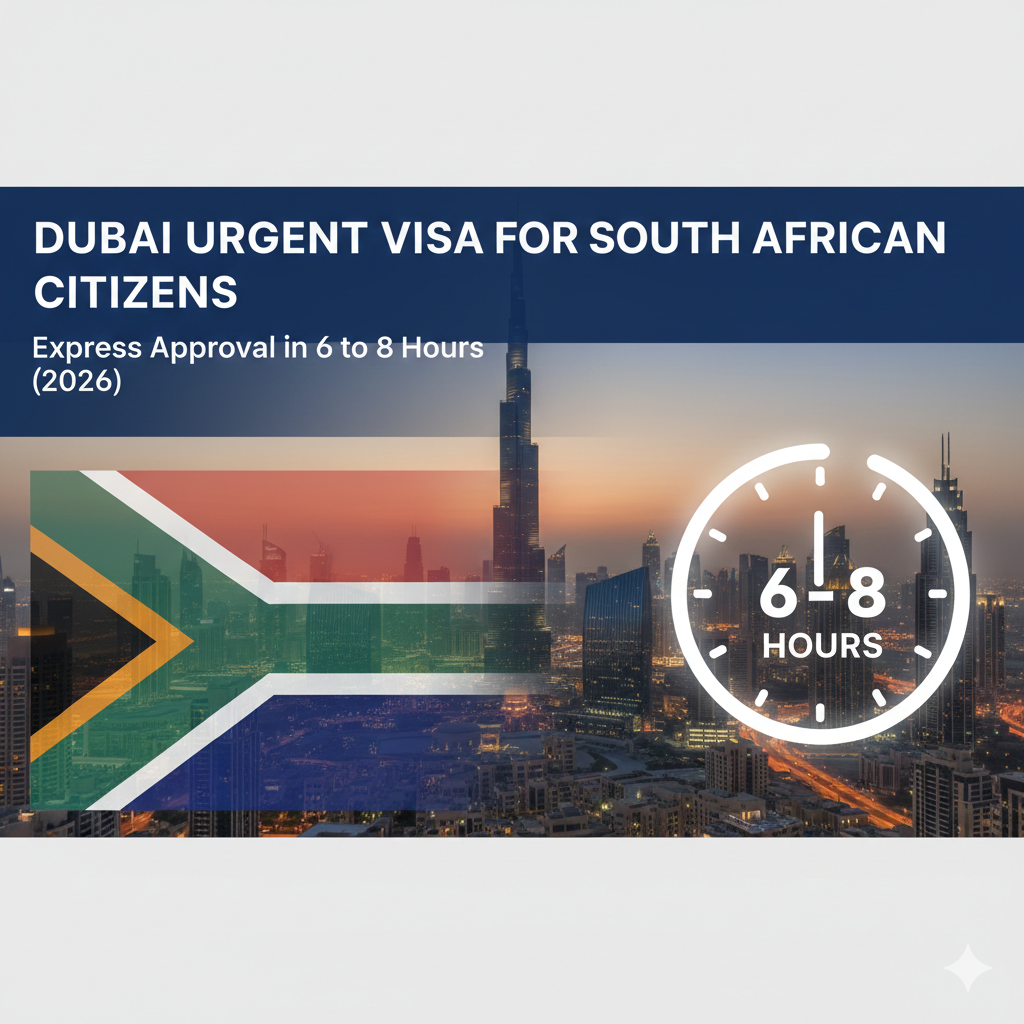 Dubai Urgent Visa for South African Citizens – Express Approval in 6 to 8 Hours (2026)