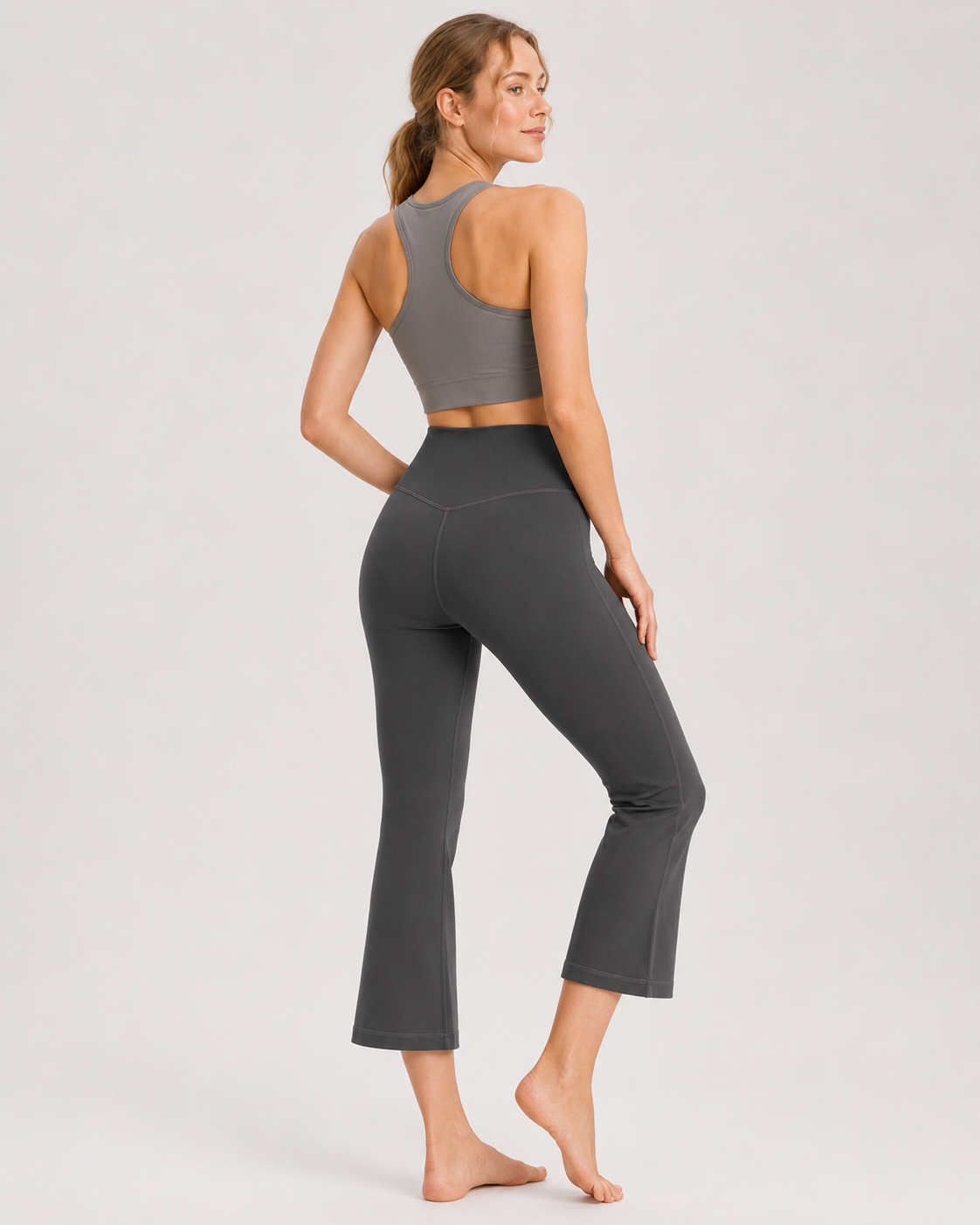 Women's High-Waisted Capri Flare Yoga Pants