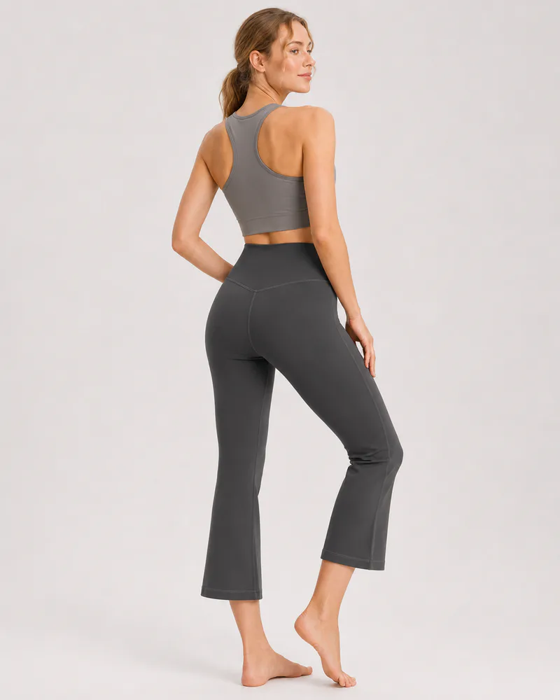 Women's High-Waisted Capri Flare Yoga Pants