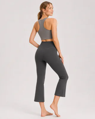 Women's High-Waisted Capri Flare Yoga Pants