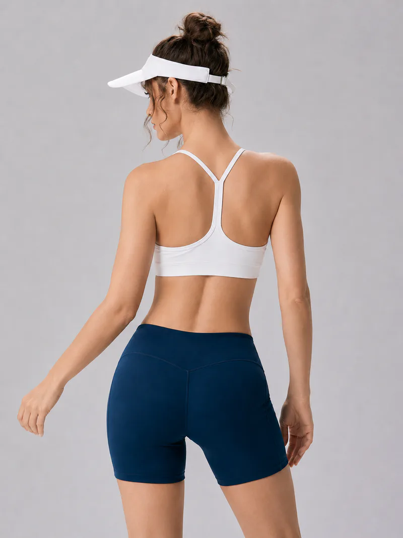 Thin Strap Racerback Longline Sports Bra