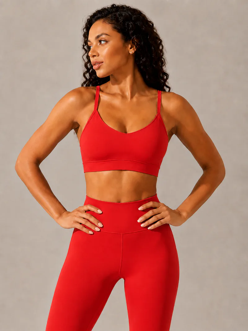 Adjustable Crisscross Back Sports Bra
