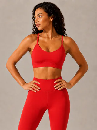 Adjustable Crisscross Back Sports Bra