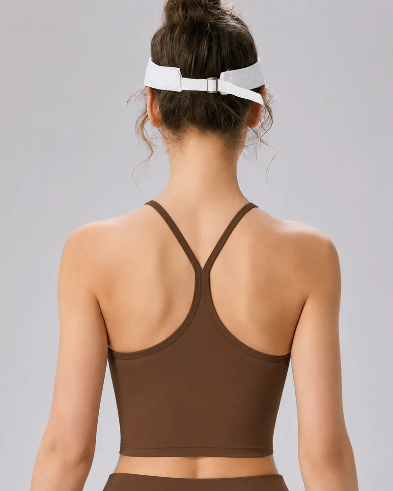 Thin Strap Racerback Longline Sports Bra