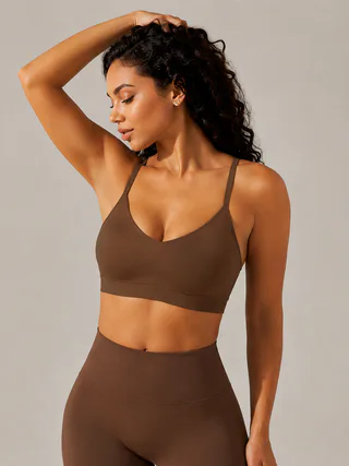 Adjustable Crisscross Back Sports Bra