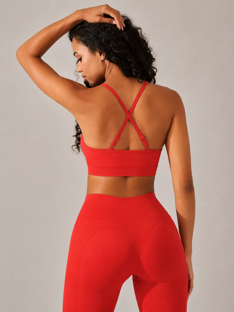 Adjustable Crisscross Back Sports Bra