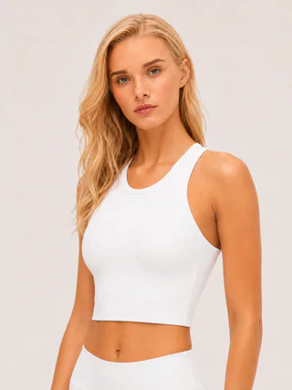 Ribbed Racerback Sports Bra