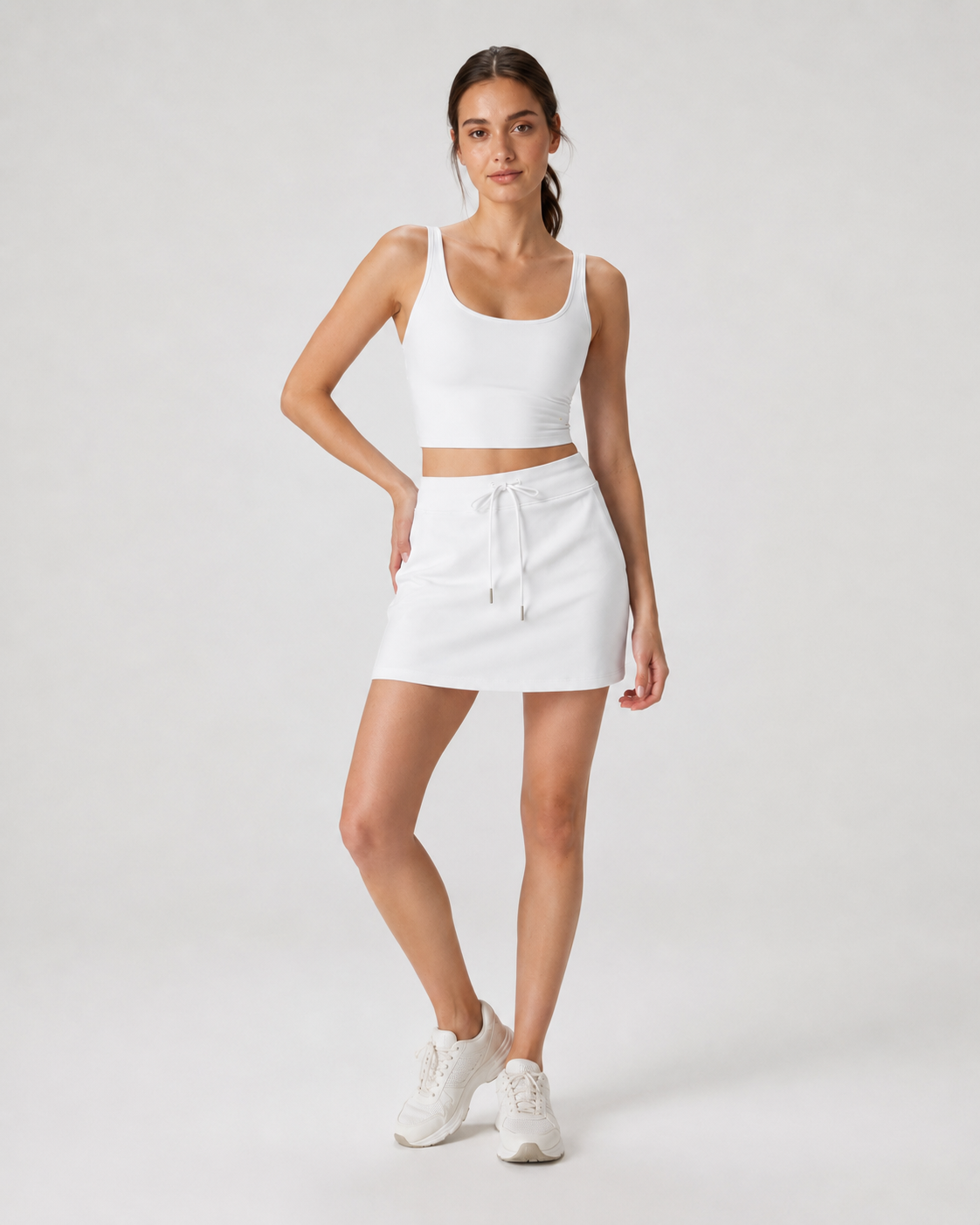 Women's 2-Piece Crop Tank & Athletic Skirt Set