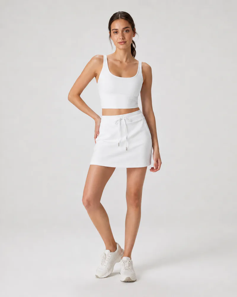 Women's 2-Piece Crop Tank & Athletic Skirt Set
