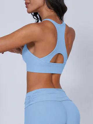 Seamless Cross-Back Sports Bra