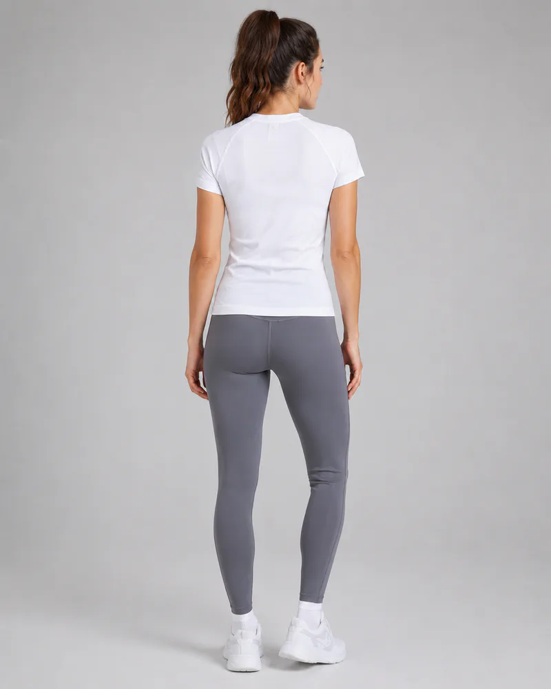 Women's Fitted Raglan Workout T-Shirt – Short Sleeve Active Tee