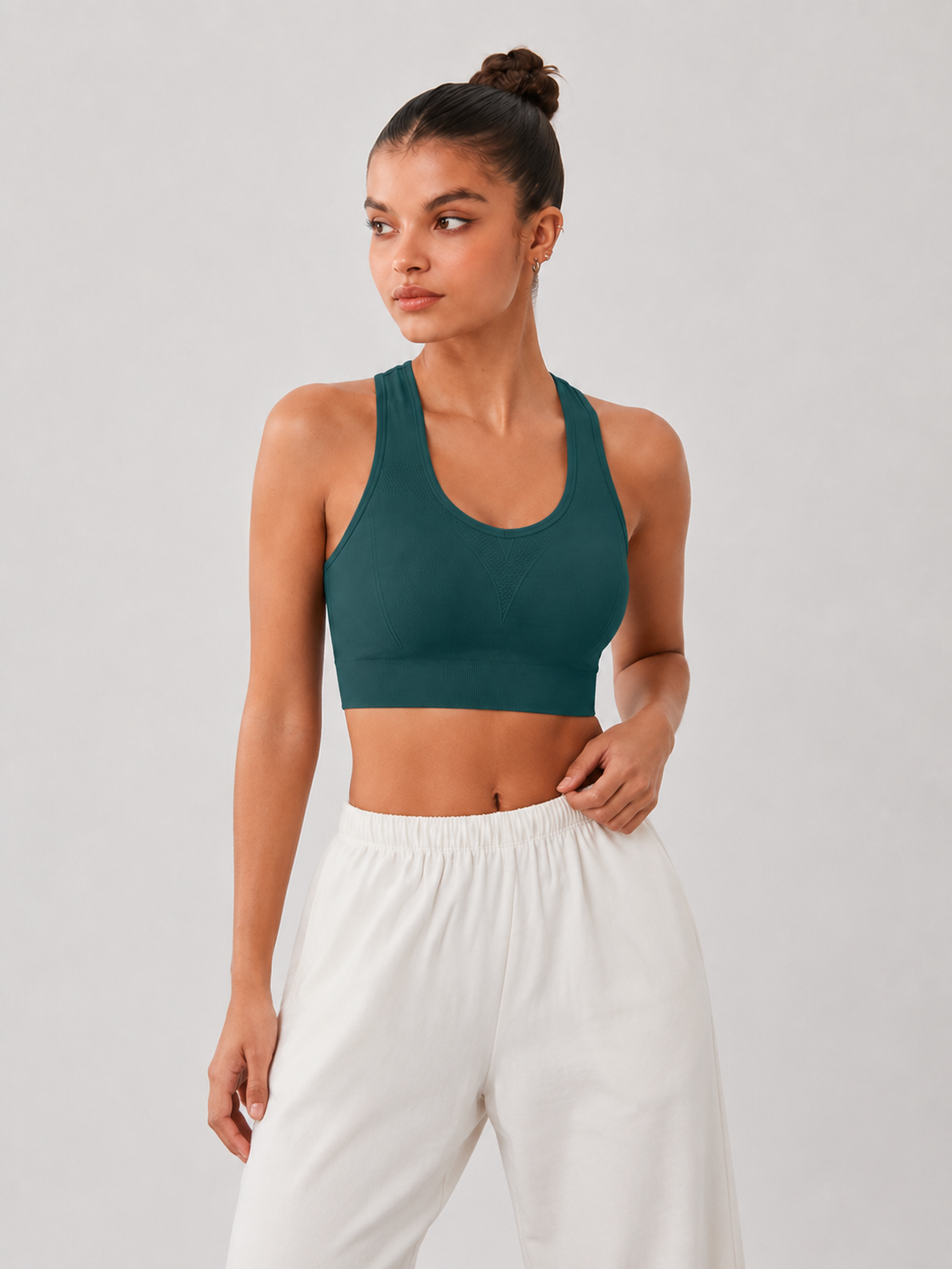 Medium Support Cutout Racerback Sports Bra