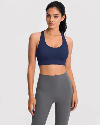 Seamless Crisscross Back Sports Bra