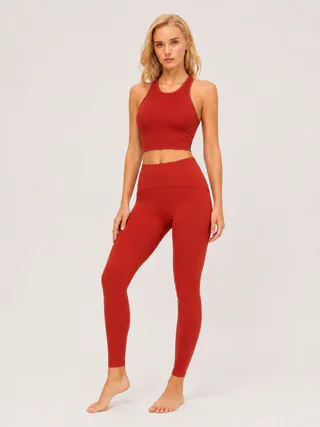 Ribbed Racerback Sports Bra