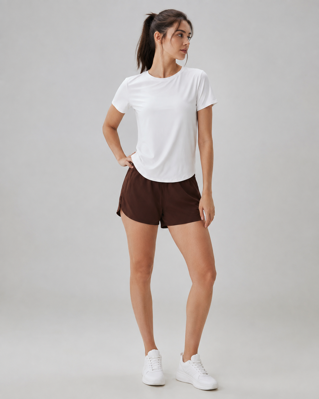 Women's Split Back Workout T-Shirt – Short Sleeve Active Tee