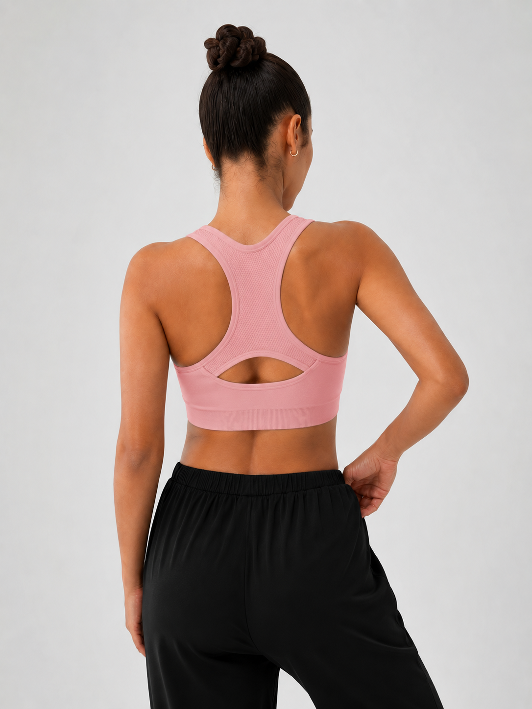 Medium Support Cutout Racerback Sports Bra