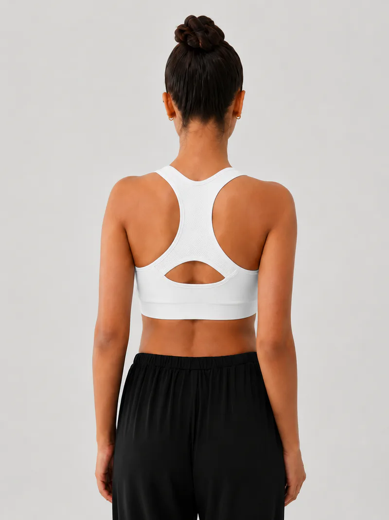 Medium Support Cutout Racerback Sports Bra
