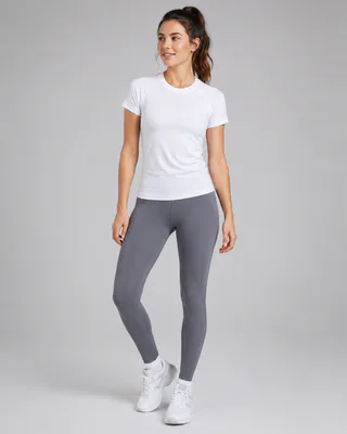 Women's Fitted Raglan Workout T-Shirt – Short Sleeve Active Tee