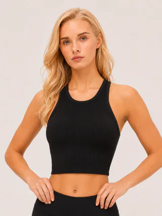 Ribbed Racerback Sports Bra