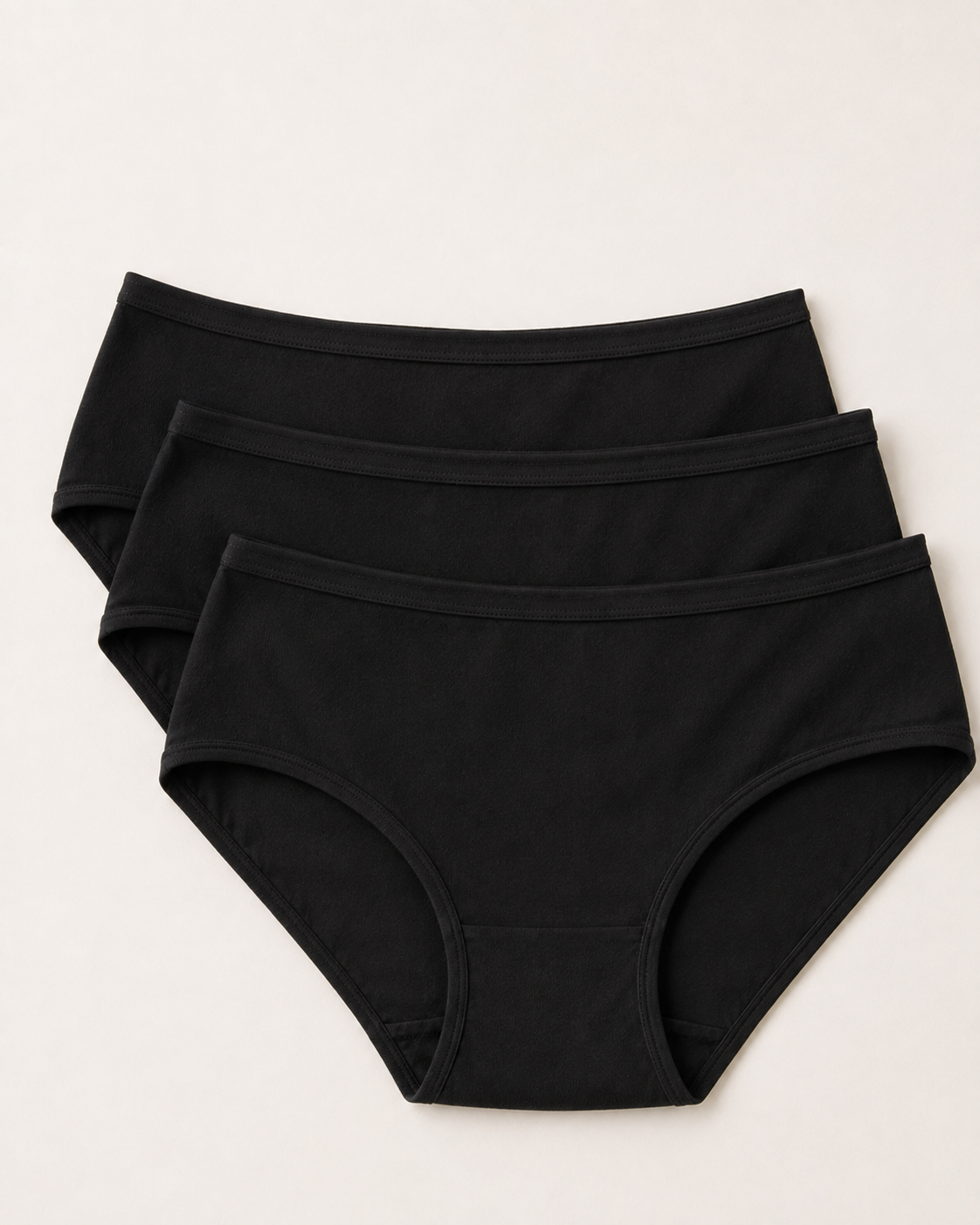 Wholesale Basic Women's Cotton-Feel Briefs | Mid-Rise Skin-Friendly Panties | Daily Breathable Comfort Underwear