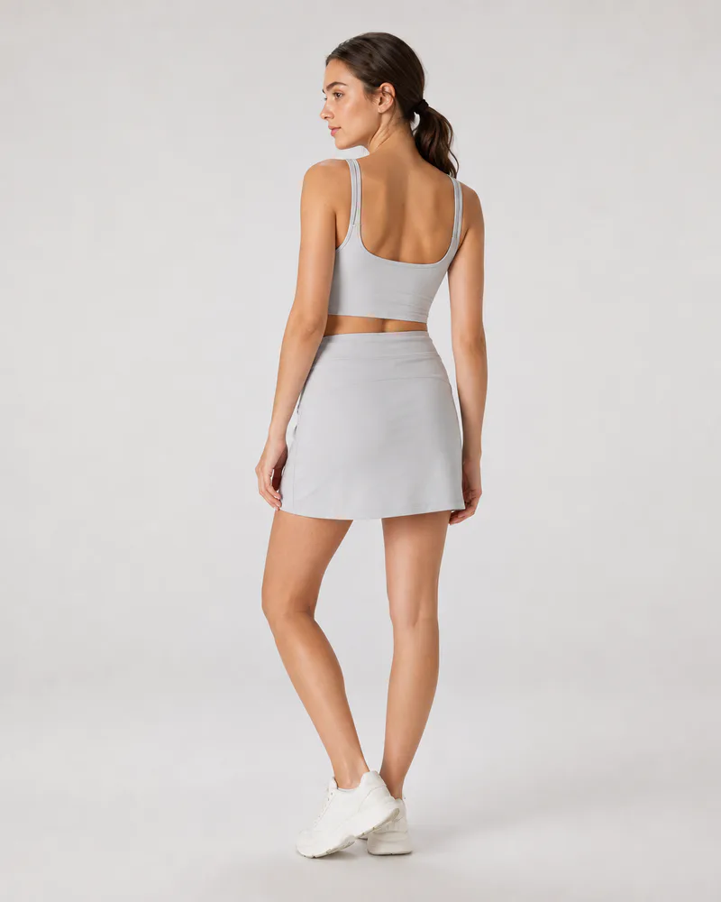 Women's 2-Piece Crop Tank & Athletic Skirt Set