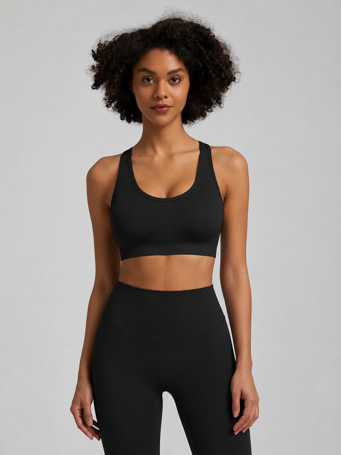 Seamless Cross-Back Sports Bra