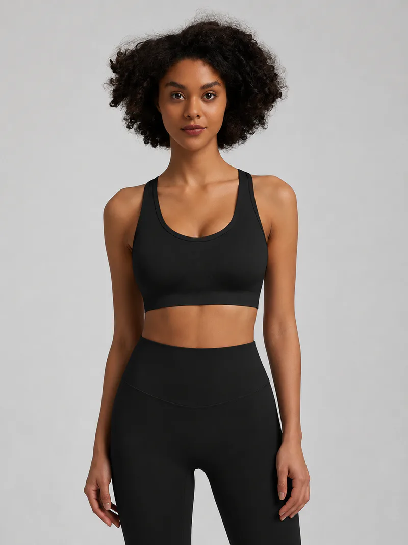 Seamless Cross-Back Sports Bra