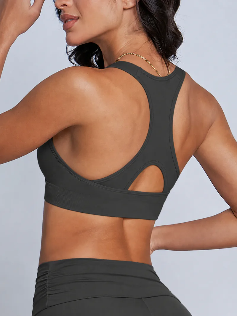 Seamless Cross-Back Sports Bra