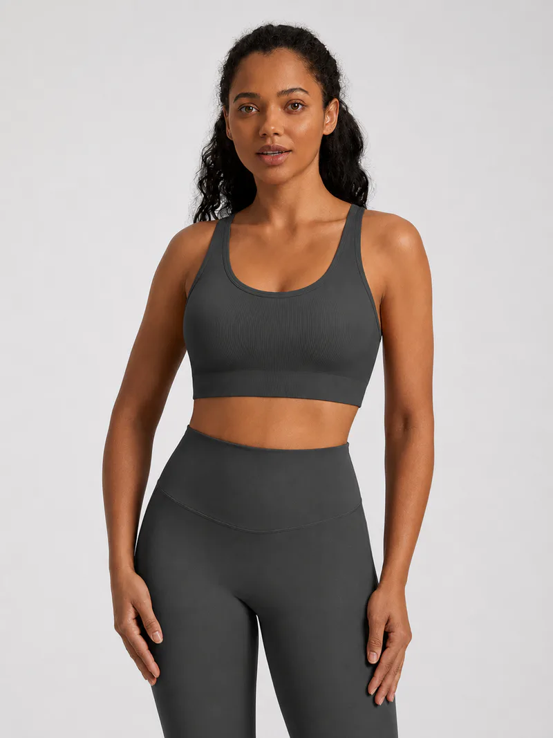 Seamless Cross-Back Sports Bra