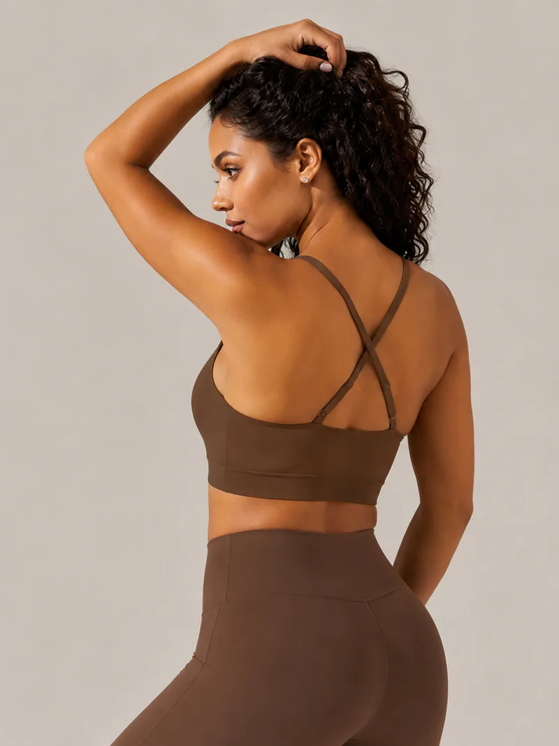 Adjustable Crisscross Back Sports Bra