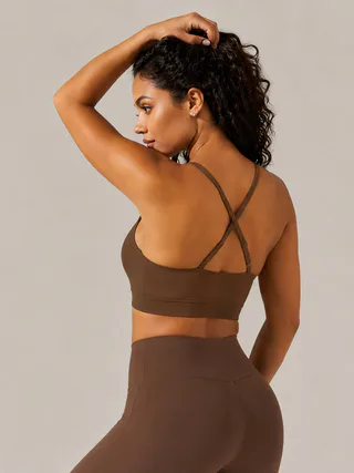 Adjustable Crisscross Back Sports Bra