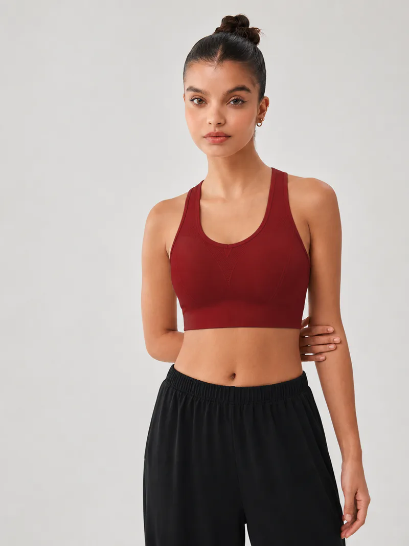 Medium Support Cutout Racerback Sports Bra