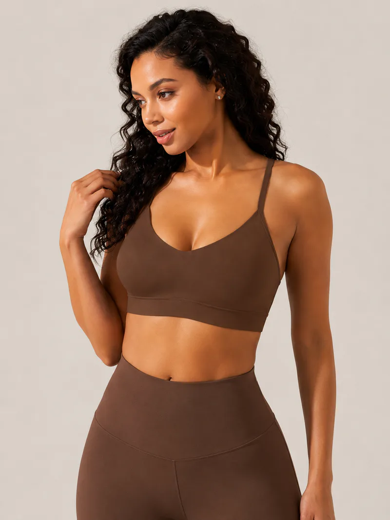 Adjustable Crisscross Back Sports Bra