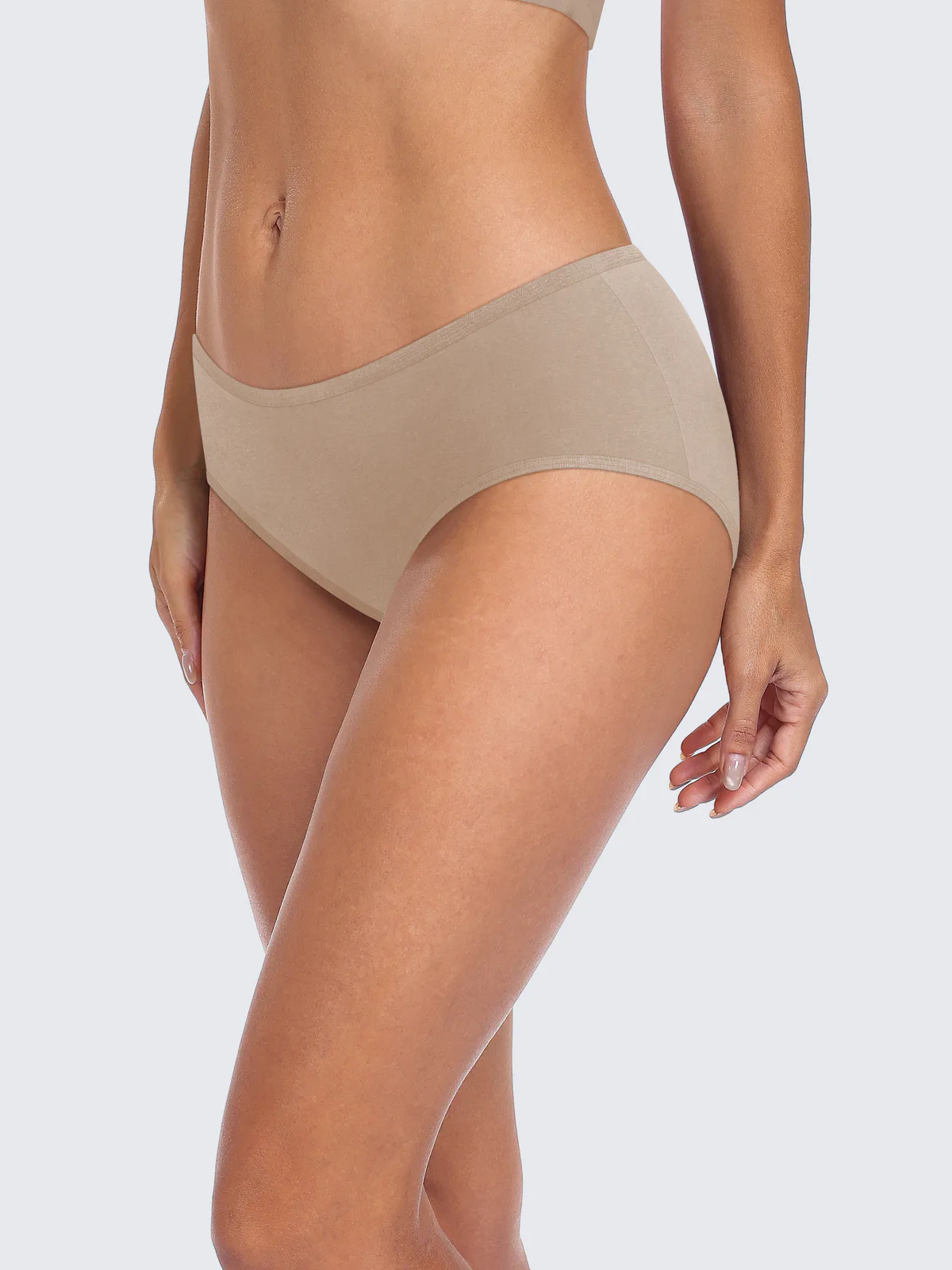 Wholesale Basic Women's Cotton-Feel Briefs | Mid-Rise Skin-Friendly Panties | Daily Breathable Comfort Underwear