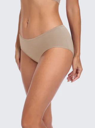 Wholesale Basic Women's Cotton-Feel Briefs | Mid-Rise Skin-Friendly Panties | Daily Breathable Comfort Underwear