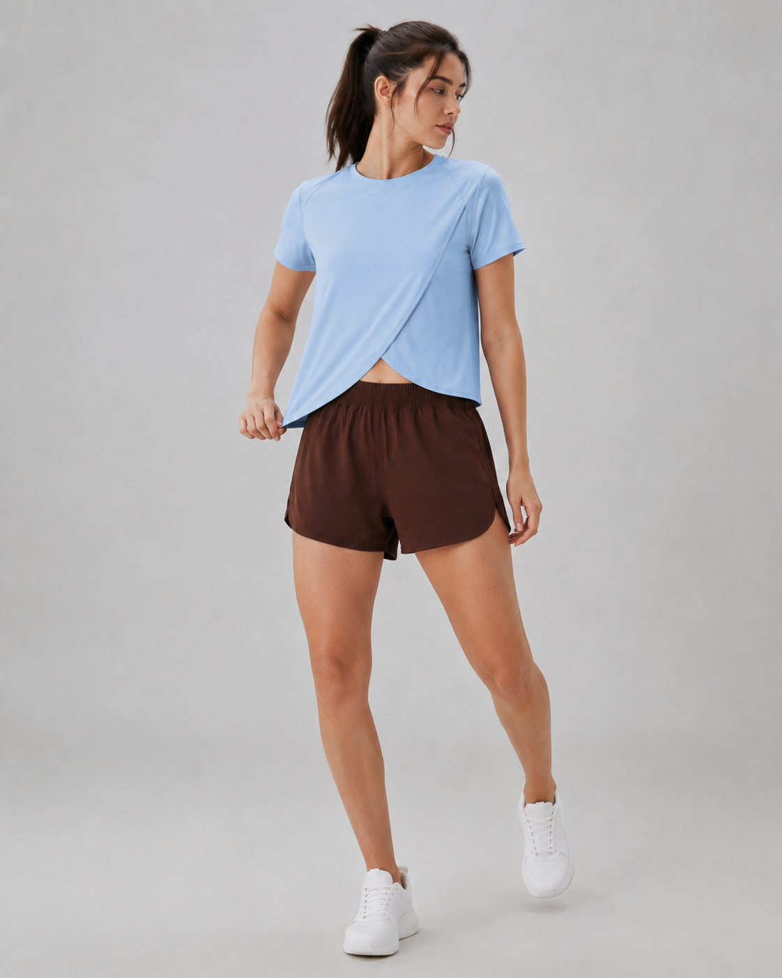Women's Split Back Workout T-Shirt – Short Sleeve Active Tee