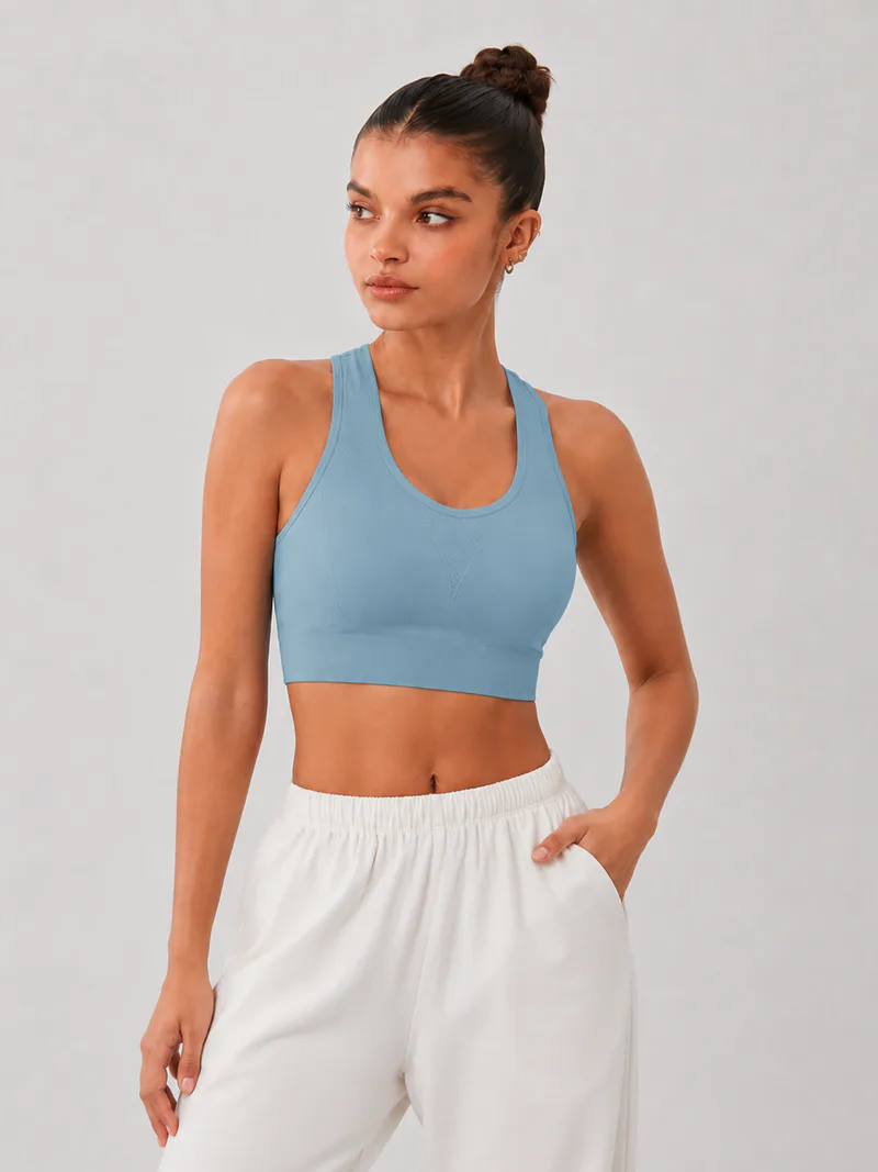 Medium Support Cutout Racerback Sports Bra
