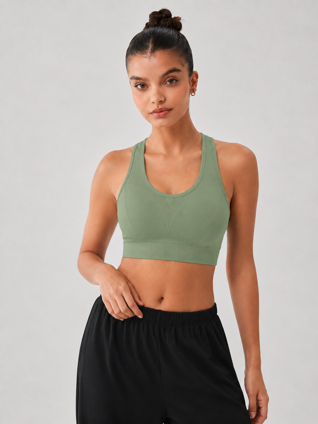 Medium Support Cutout Racerback Sports Bra